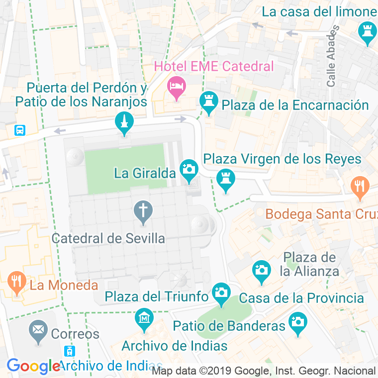 Código Postal calle Giralda en Sevilla