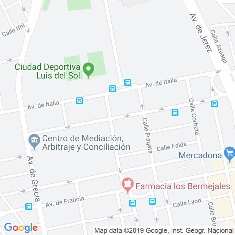 Código Postal calle Bergantin en Sevilla