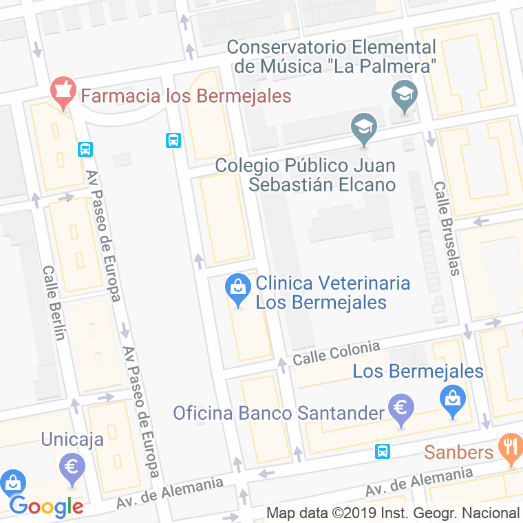 Código Postal calle Brujas en Sevilla