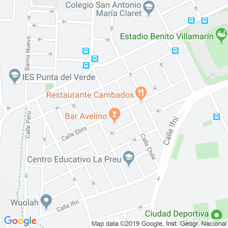Código Postal calle Ebro en Sevilla