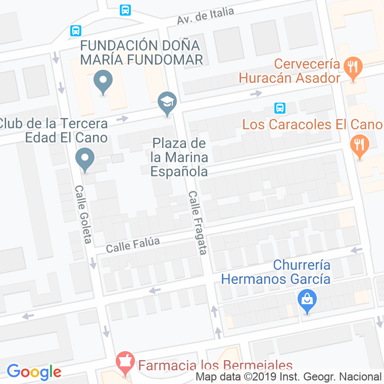 Código Postal calle Fragata en Sevilla
