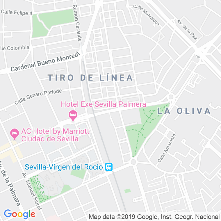 Código Postal calle Alfonso Lasso De La Vega en Sevilla