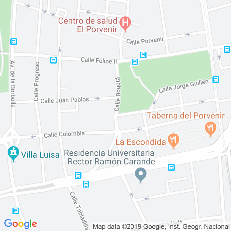 Código Postal calle Bogota en Sevilla