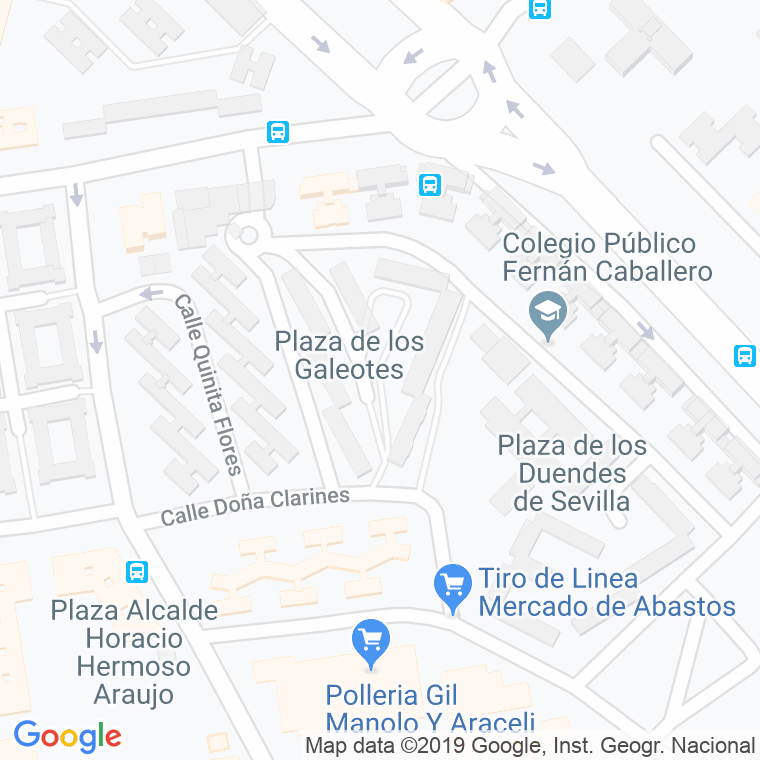 Código Postal calle Galeotes, Los en Sevilla