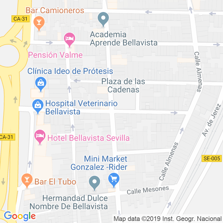 Código Postal calle Espejo en Sevilla
