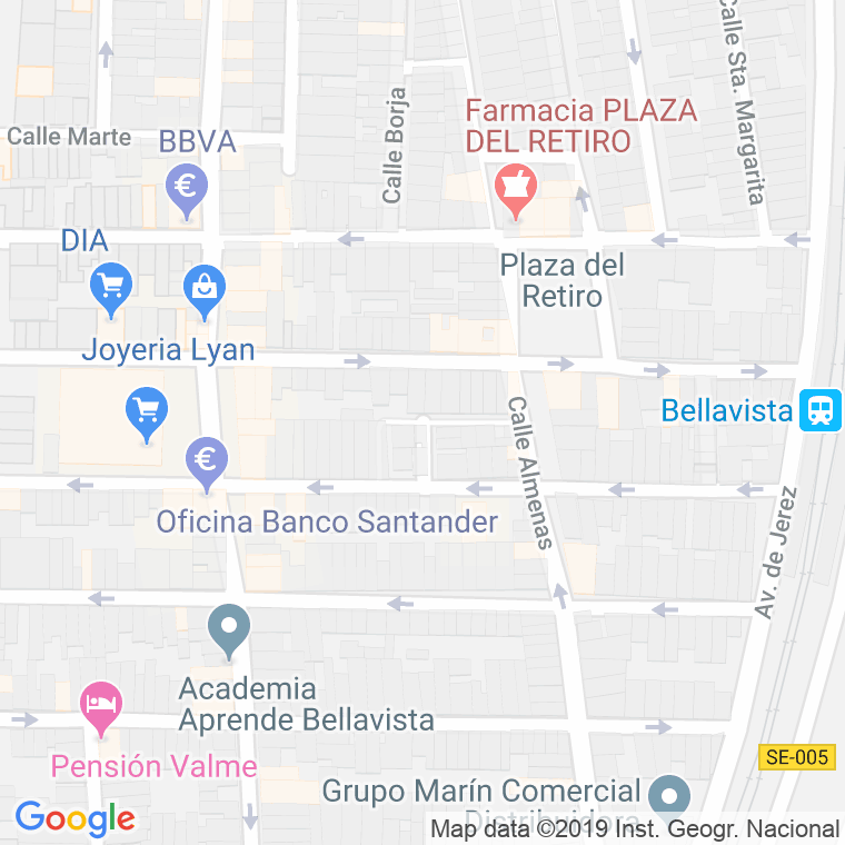 Código Postal calle Talia en Sevilla