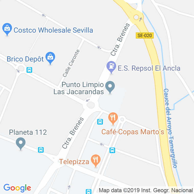 Código Postal calle Brenes, Carretera De, carretera en Sevilla