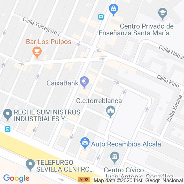 Código Postal calle Torre De Peñafiel en Sevilla