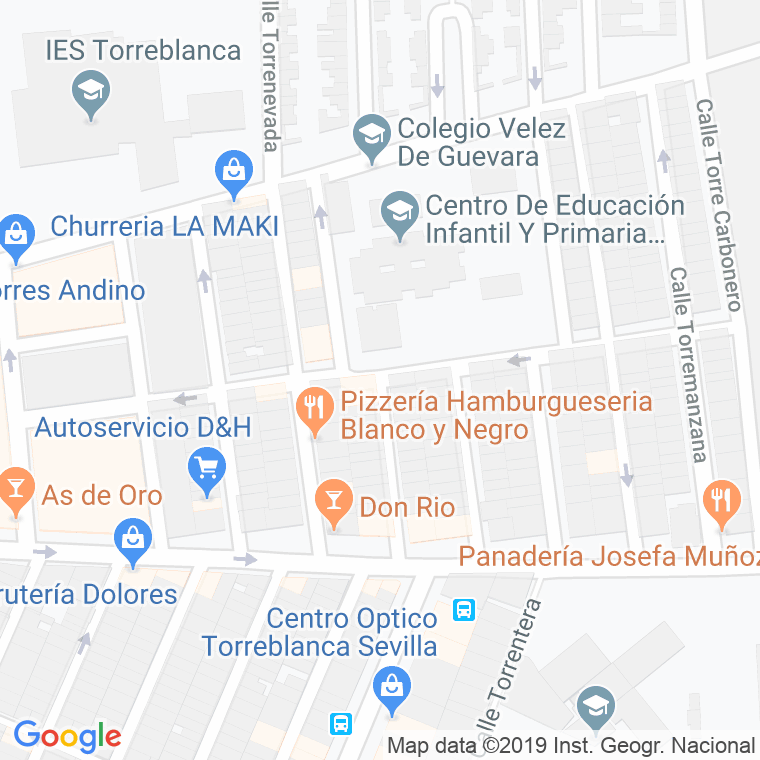 Código Postal calle Torre Del Valle en Sevilla