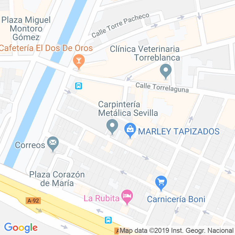 Código Postal calle Torredonjimeno en Sevilla