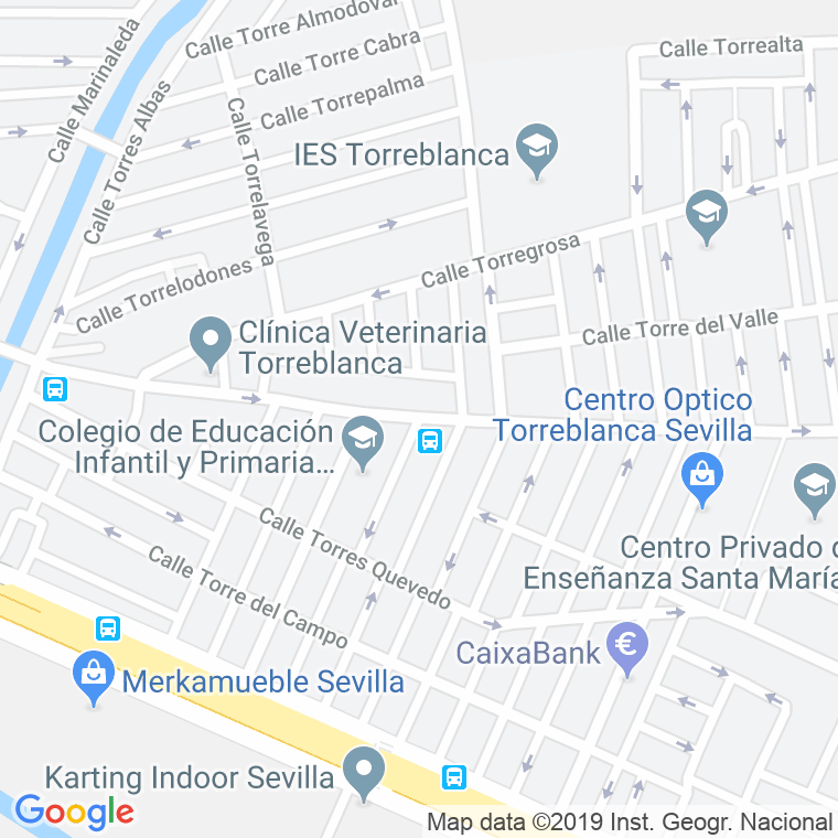 Código Postal calle Torrella en Sevilla