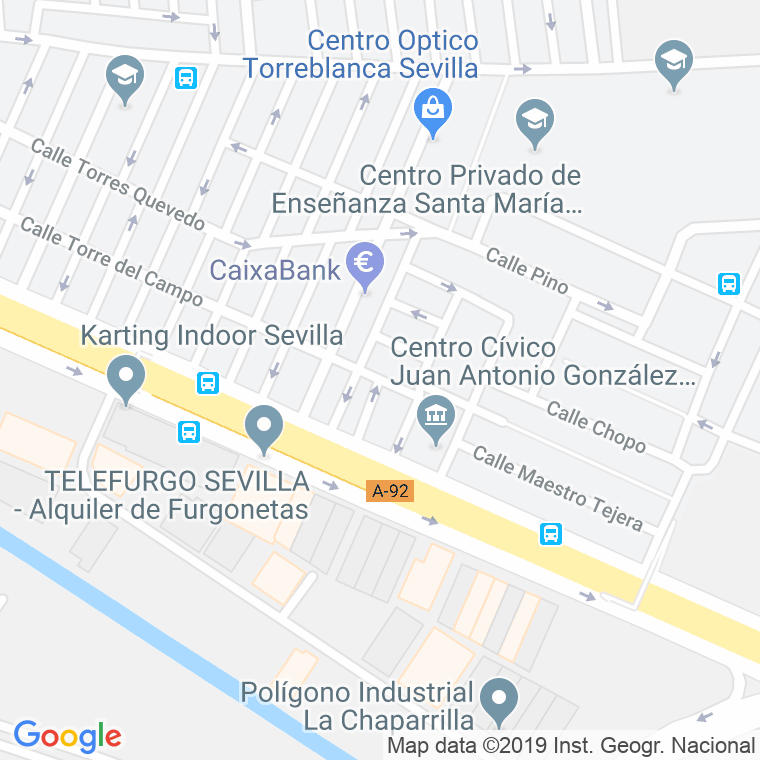 Código Postal calle Torrente en Sevilla