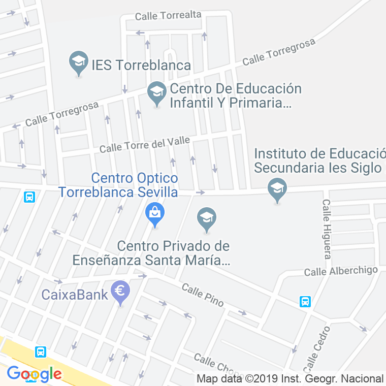 Código Postal calle Torrentera en Sevilla
