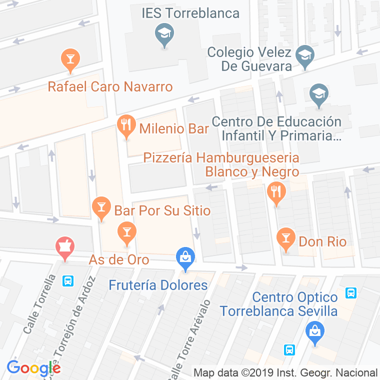 Código Postal calle Torreorgaz en Sevilla