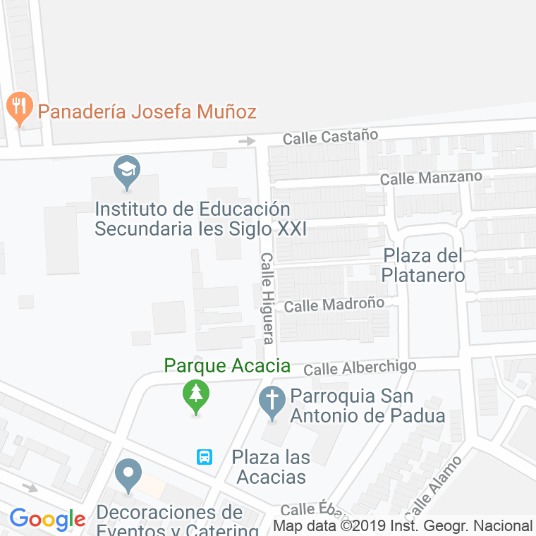 Código Postal calle Higueras en Sevilla