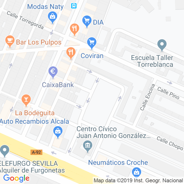 Código Postal calle Salvador Valverde, plaza en Sevilla