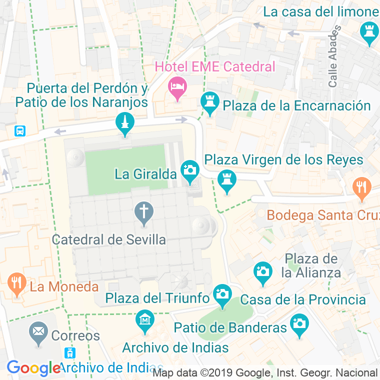 Código Postal calle Giralda-pirineos, edificio en Sevilla