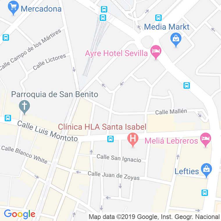 Código Postal calle Pilar en Sevilla