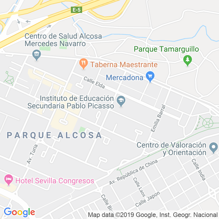 Código Postal calle Ildefonso Marañon Lavin en Sevilla