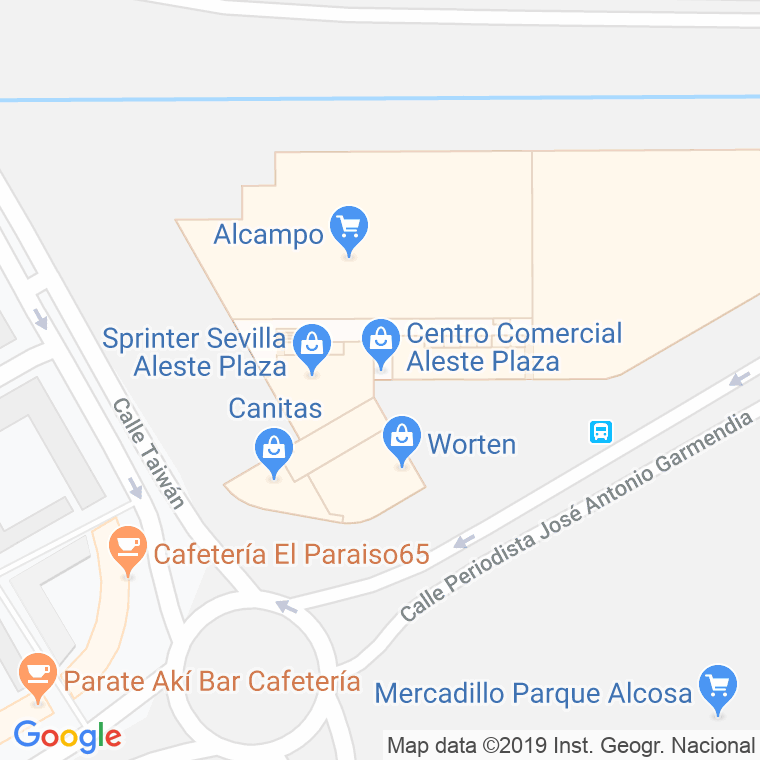 Código Postal calle Aleste en Sevilla
