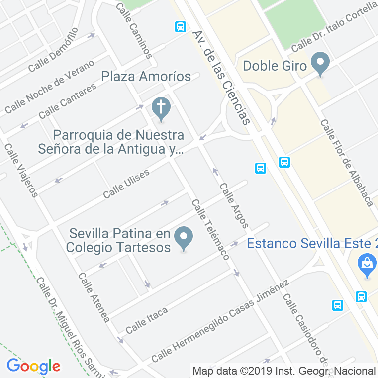 Código Postal calle Eolo en Sevilla
