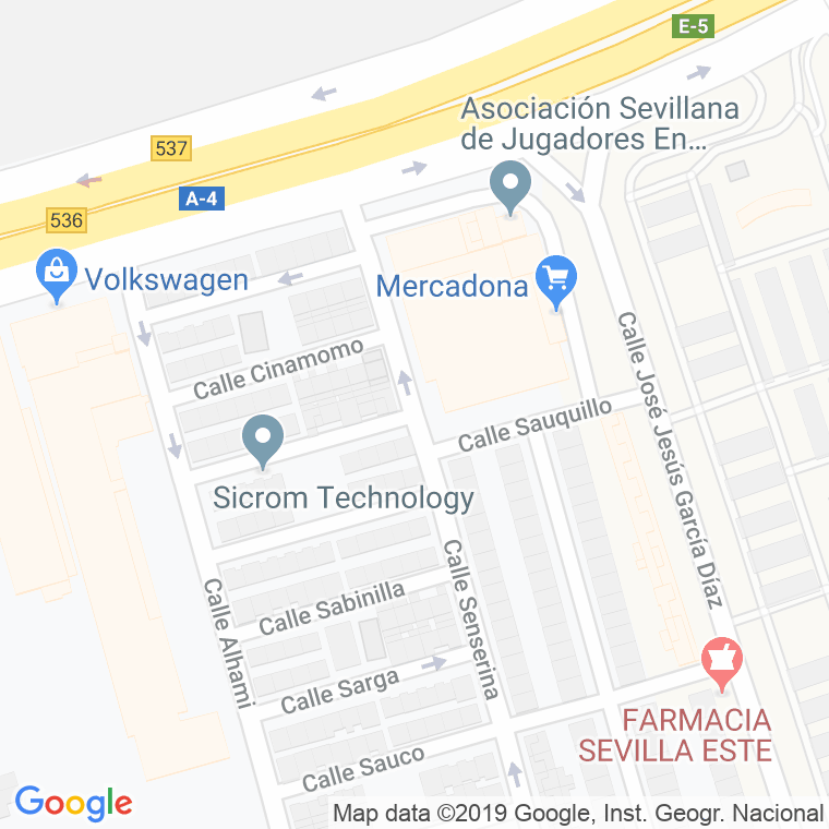Código Postal calle Espliego en Sevilla