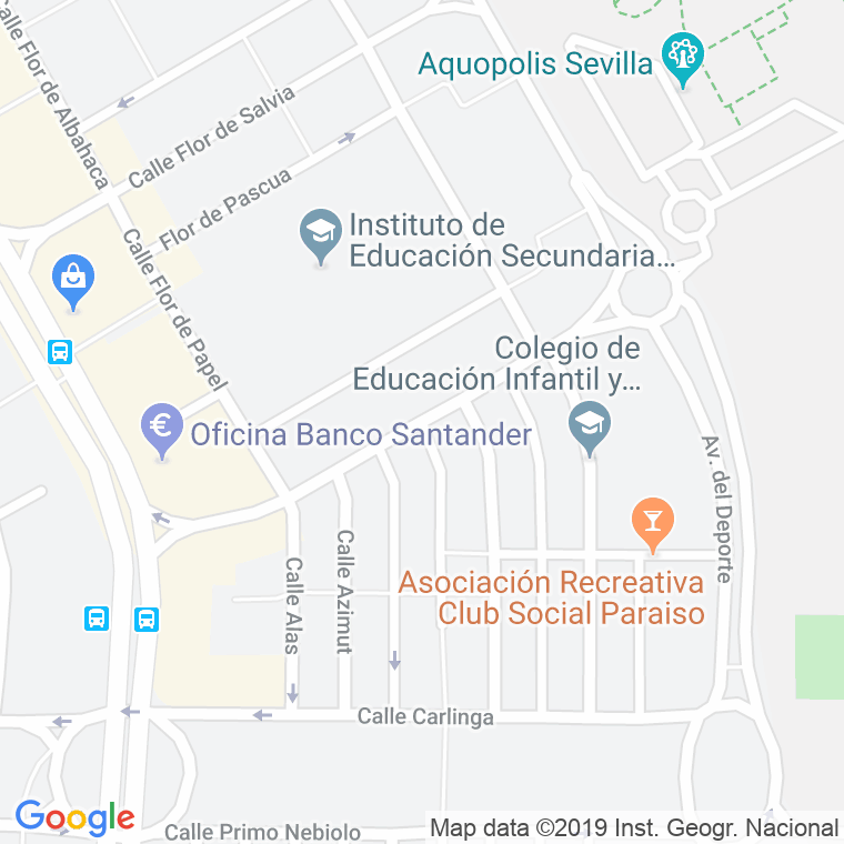 Código Postal calle Flor De Azalea en Sevilla