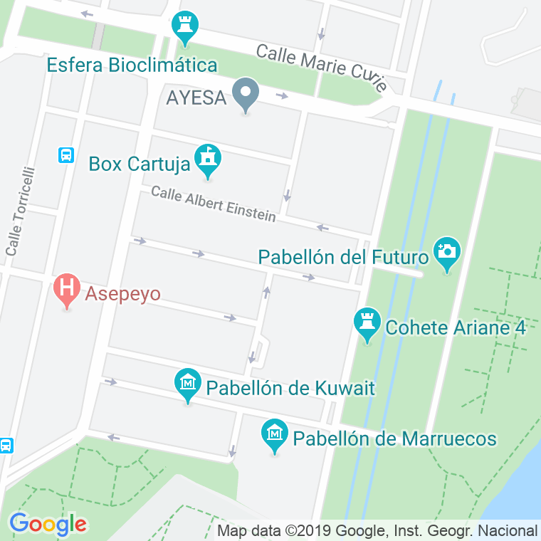 Código Postal calle Albert Einstein en Sevilla