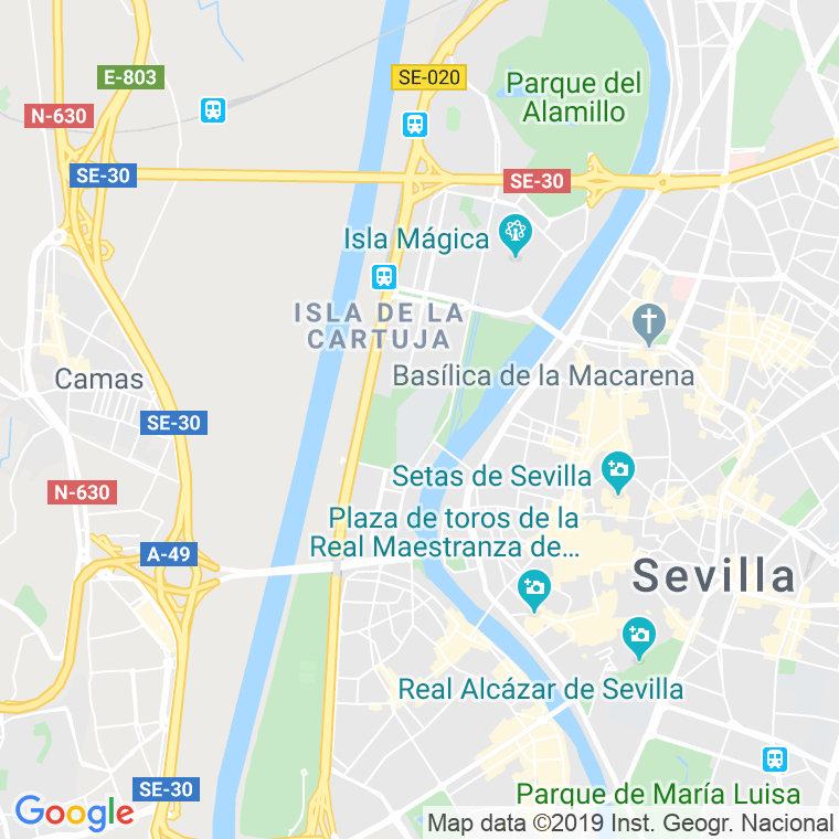 Código Postal calle Cartuja, La en Sevilla