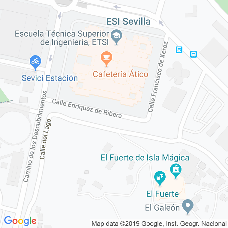 Código Postal calle Enriquez De Rivera en Sevilla