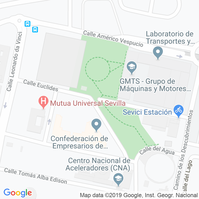Código Postal calle Euclides en Sevilla