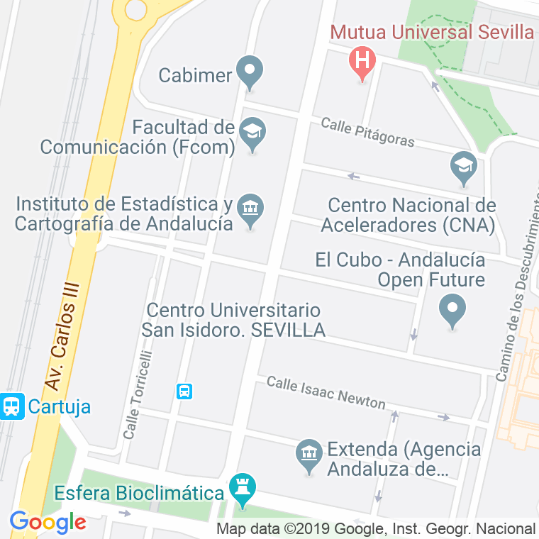 Código Postal calle Hermanos D'eluyar en Sevilla