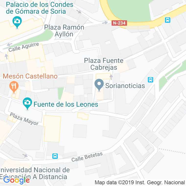 Código Postal calle Cuchilleros en Soria