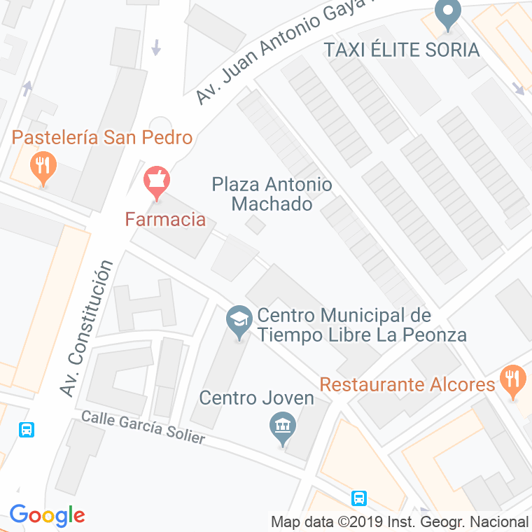 Código Postal calle Antonio Machado Plaza, plaza en Soria