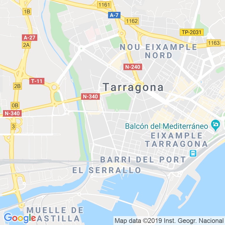 Código Postal calle Ramon Y Cajal, De, avinguda (Impares Del 1 Al 43)  (Pares Del 2 Al 46) en Tarragona