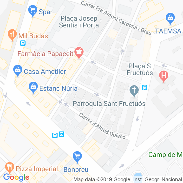 Código Postal calle Antoni Agusti en Tarragona