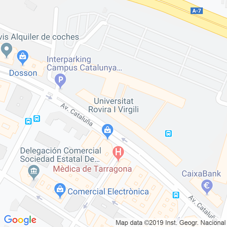 Código Postal calle Rovira I Virgili en Tarragona