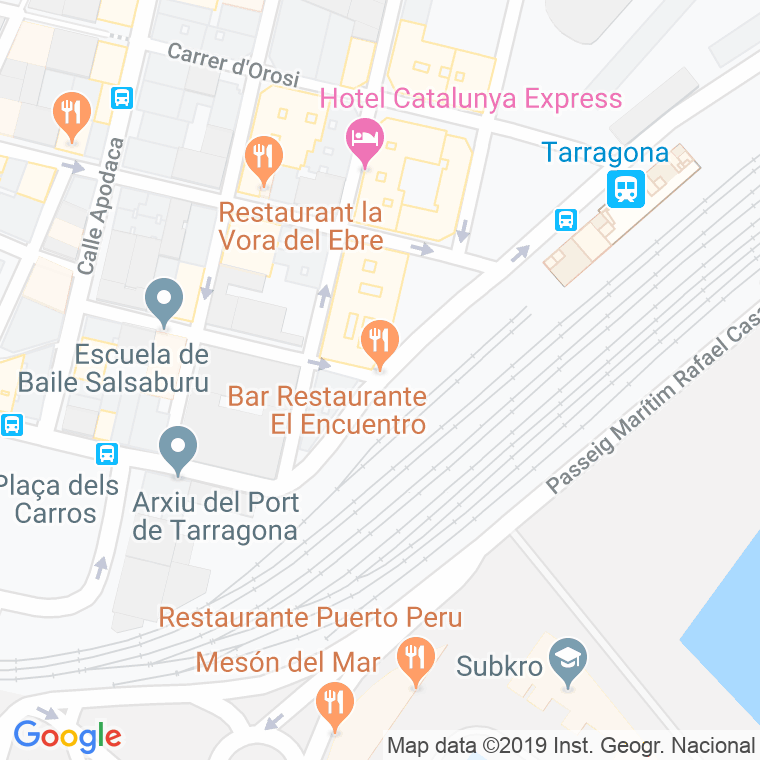 Código Postal calle Comerç, Del en Tarragona