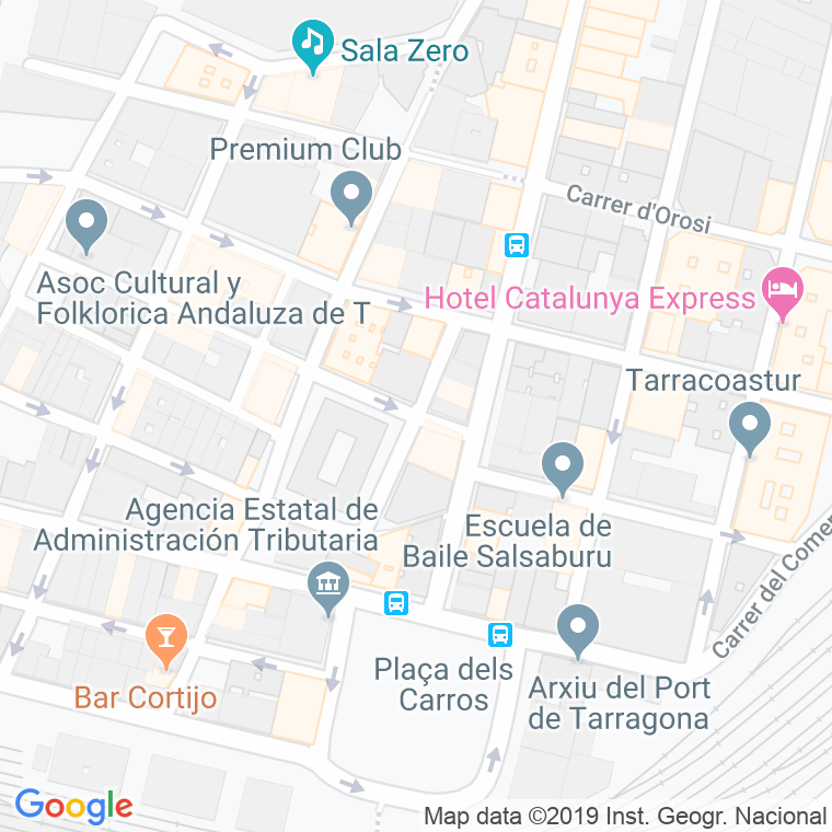 Código Postal calle Nou De Sant Pau, carrero en Tarragona