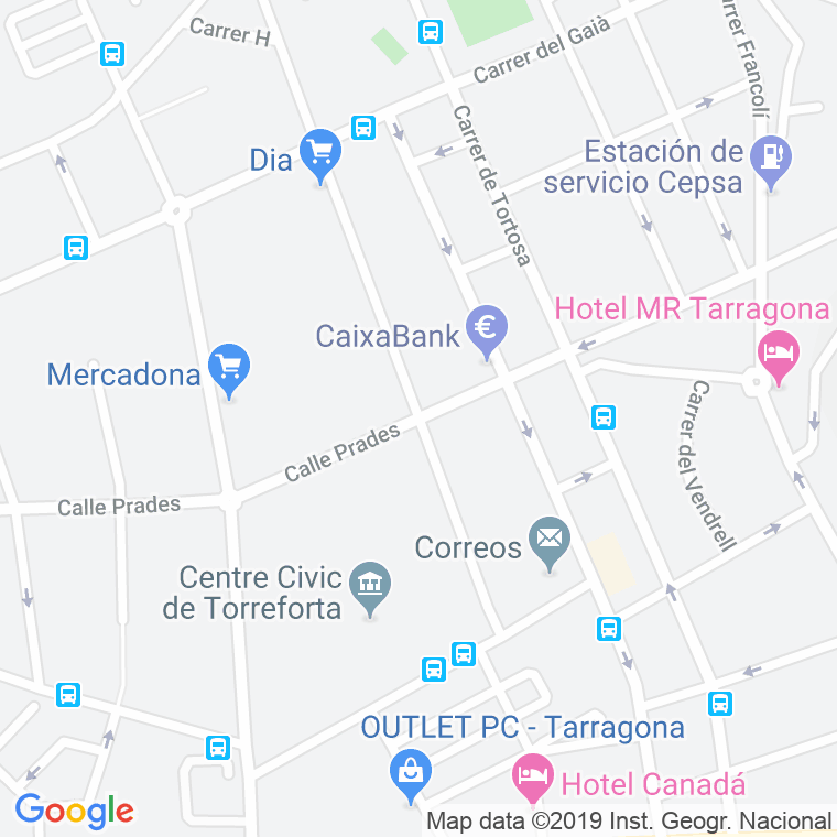 Código Postal calle Amposta en Tarragona