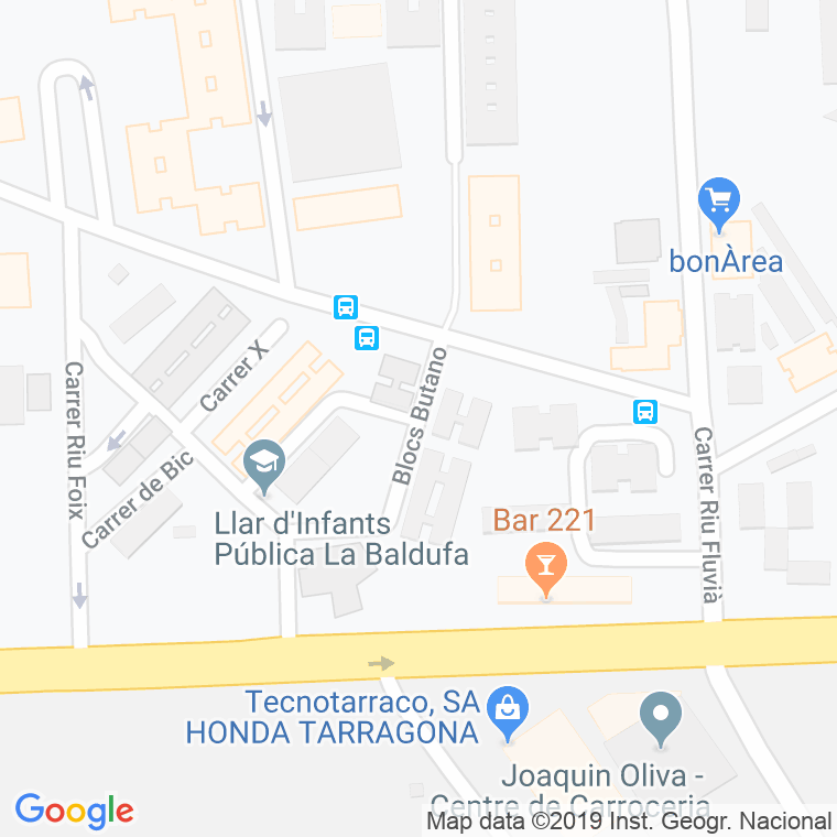 Código Postal calle Butano, bloc en Tarragona
