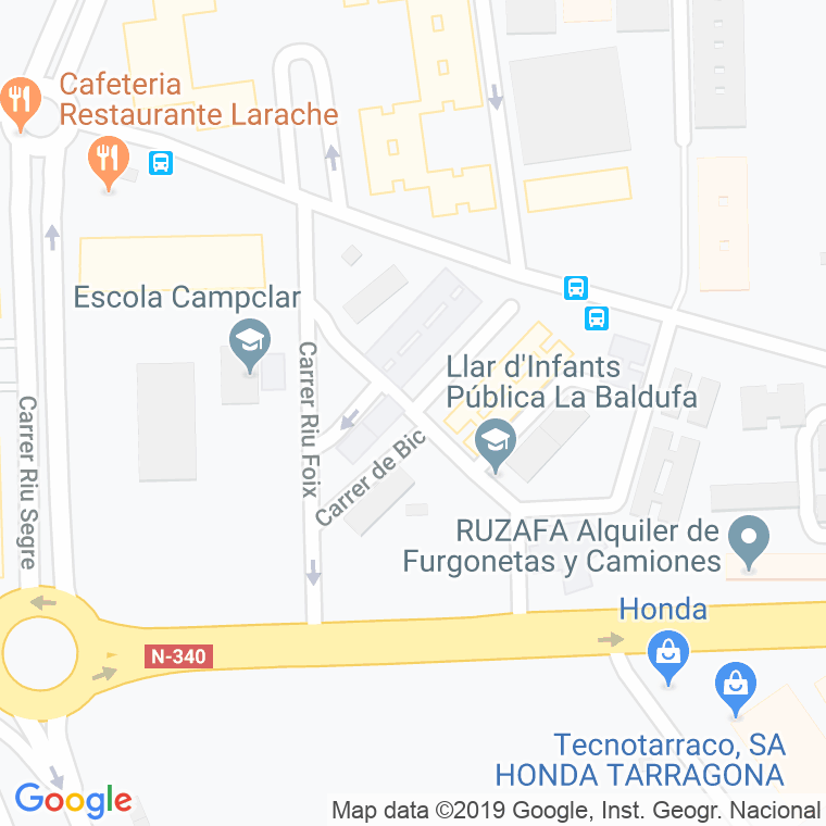 Código Postal calle Camises, bloc en Tarragona