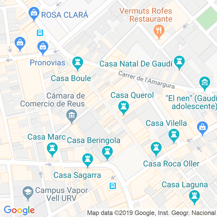 Código Postal calle Llovera en Reus