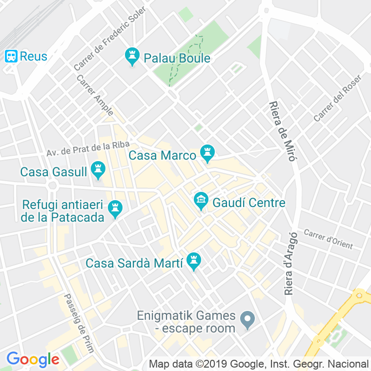Código Postal calle Prim, plaça (Impares Del 1 Al Final)  (Pares Del 2 Al Final) en Reus