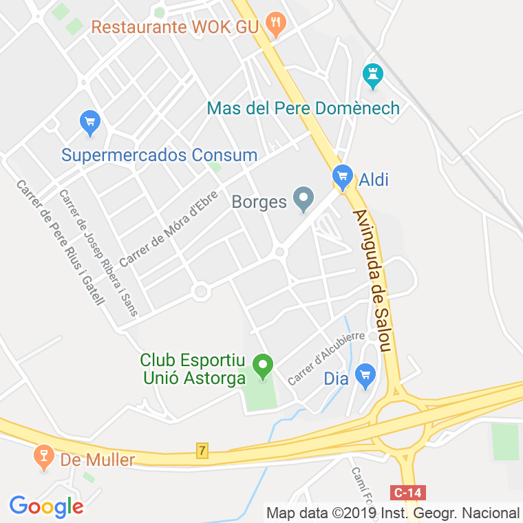 Código Postal calle Flix en Reus