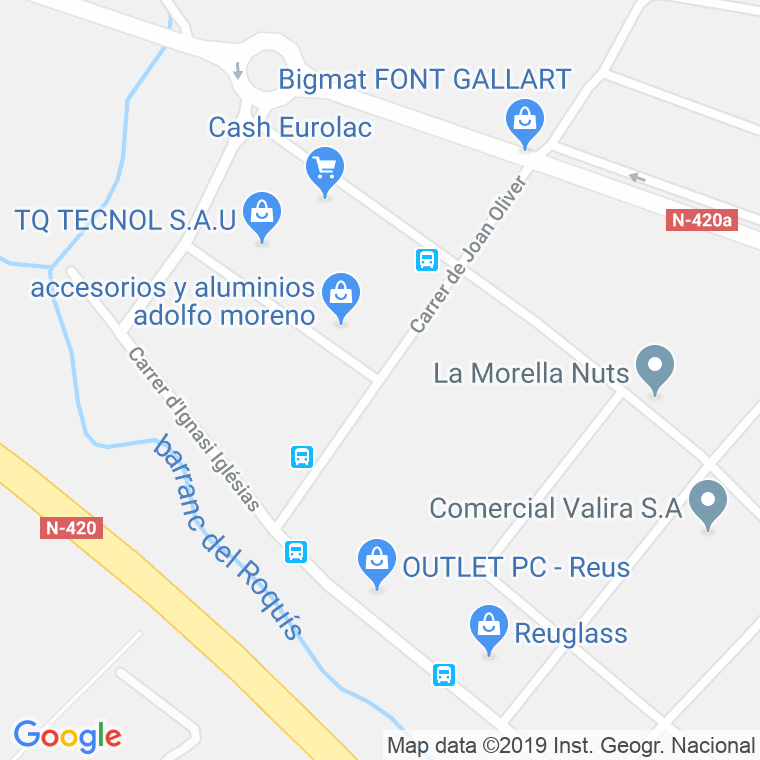 Código Postal calle Joan Oliver en Reus