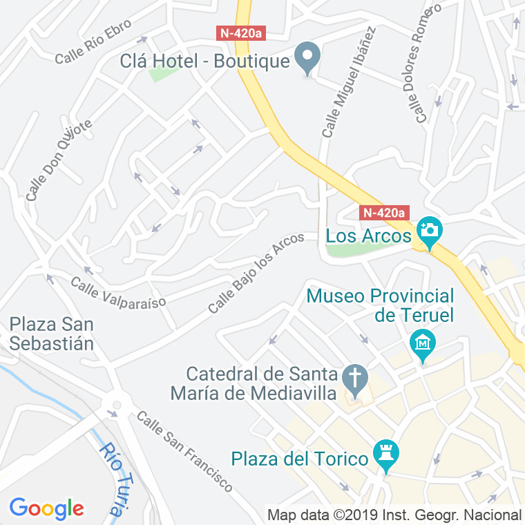 Código Postal calle Arcos, Bajo Los, camino (Impares Del 1 Al Final) en Teruel