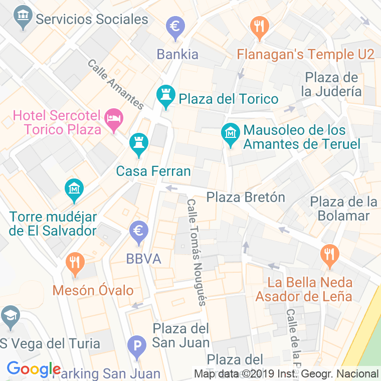 Código Postal calle Comandante Fortea en Teruel