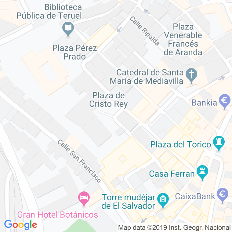Código Postal calle Cristo Rey, plaza en Teruel