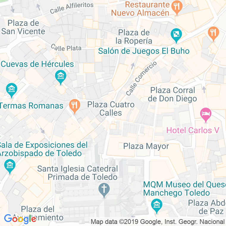 Código Postal calle Cuatro Calles, plaza en Toledo
